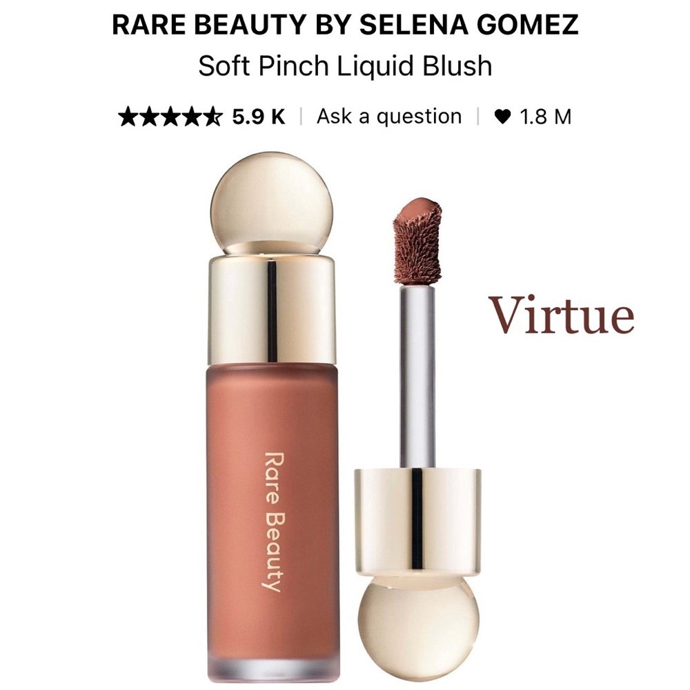 RARE BEAUTY Virtue Soft Pinch Liquid Blush By Selena Gomez